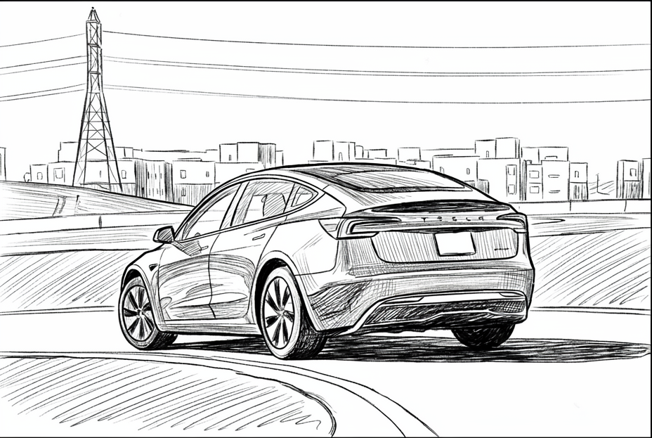 The drive — storyboard frame