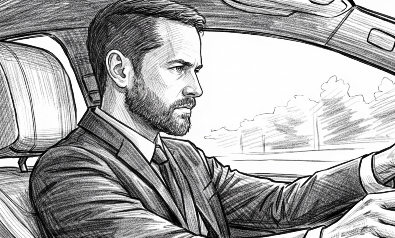 The interruption — storyboard frame