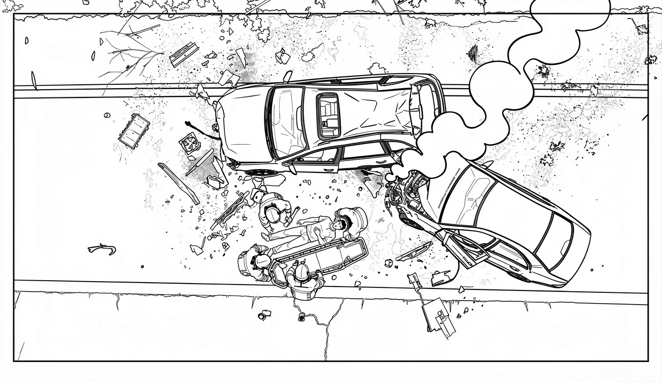 The aftermath — storyboard frame